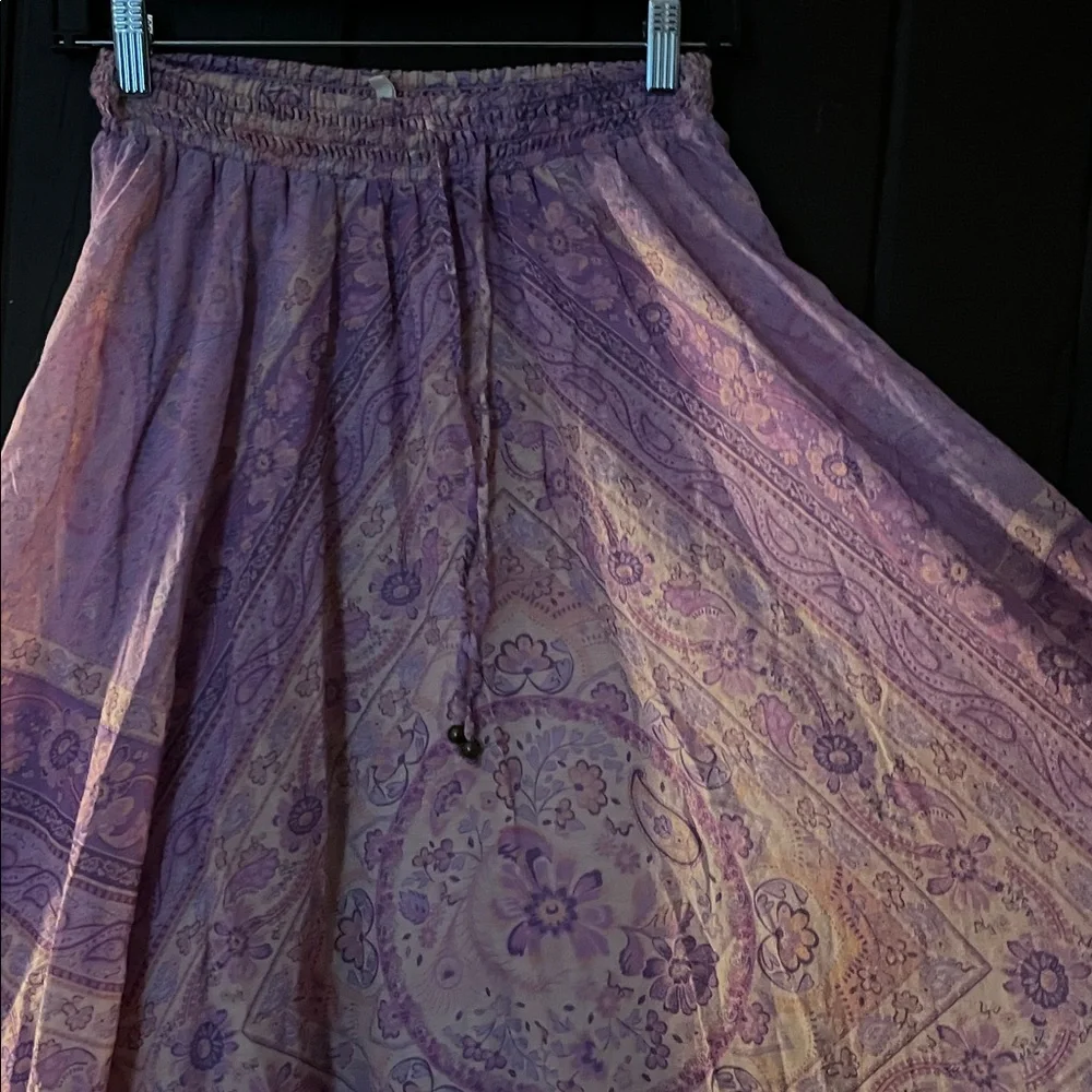 Spell Lavender Paisley Maxi Skirt S - Picture 3 of 6